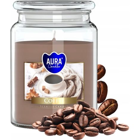 Vela perfumada en tarro Café 14x9,9cm hasta 100 horas de combustión 500g