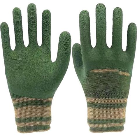 Gartenhandschuhe für Damen Gartenhandschuhe für Frauen Arbeitshandschuhe für den Garten Werkzeugzubehör aus Gummi wasserdicht und dornenfest zum (1/5)