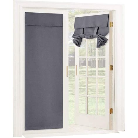 Rideau occultant adhésif pour porte et fenêtre, blocage de la lumière 85 à 95 %, protection de l'intimité, 66 x 173 cm, gris (1/5)
