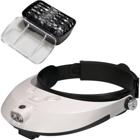 Head Magnifying Glass with LED Light Lamp Magnifying Glass Magnifying Glass for Repair, Jewelry, Sewing, Crafts, Circuit Monitoring (1/5)