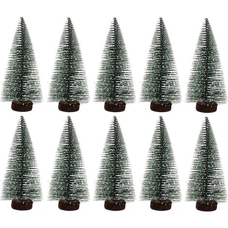 10 Pcs Mini-sapin De Noël En Sisal Artificiel Arbre de Noël Mini Arbre de Noël Sapin de Noël Miniature Sapin de Noël Artificiel Sapin de Noël pour Décoration Noël,Chambre,DIY,Table Décor,Fête 15cm GRO
