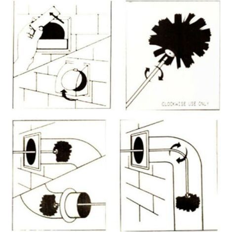 flexible Stangen + 1 Bürstenkopf, Schornsteinreiniger, Kehr-Drehkamine, Innenwandreinigung, Kamine, Schornsteinreiniger-Zugang (1/3)