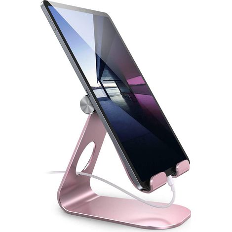 Support Pour Tablette - En Aluminium Anodisé Réglable Hauteur Et Angle - Bureau Maison Studio - Compatible Toutes Tablettes Jusqu'à 13 Pouces - 1 Pièce (1/5)