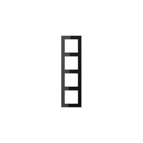 Jung Marco de cristal 4 veces, A CREATION, negro, montaje vertical y horizontal AC 584 GL SW