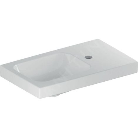 Geberit iCon - Lave-mains 530x310x130 mm, sans trop-plein, trou pour robinetterie à droite, blanc 501.832.00.1 (1/2)