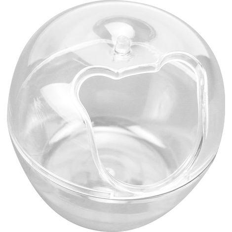 Sollbry Baño de arena pequeño para mascotas - Recipiente transparente para baño de polvo para hámsteres, ratones, jerbos, degús y osos sirios - Decoración transparente para el hábitat (Pequeño, 8,5 x  (1/4)
