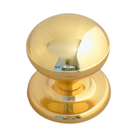Ouvre&Deco – Pommeau de tirage Reims – Laiton poli brillant – Diamètre 70 mm – Hauteur 73 mm – Prise en main confortable