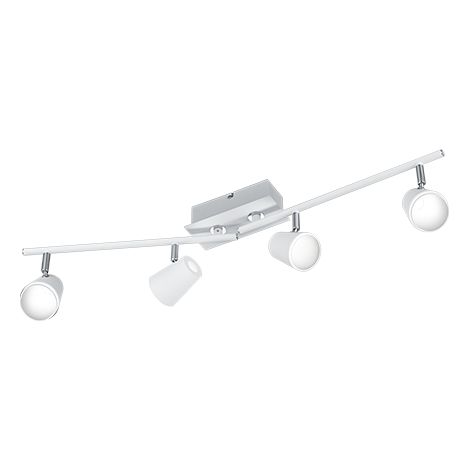 NARCOS BARRA 4 SPOTS LED 13W 1200lm, 3000K BIANCA CON DIFFUSORE CONICO FORO L. 81,5CM (1/2)