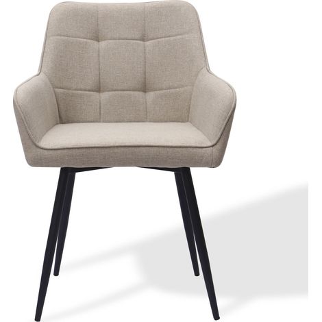 Chaises de salle à manger avec patchwork à boutons et accoudoirs hautsSet de 2 confort-Go (1/5)