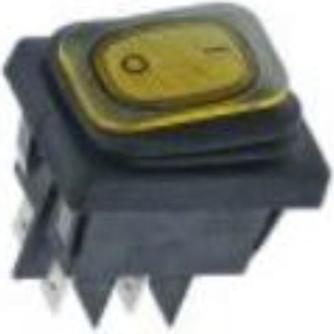 Interruptor bipolar amarillo 30x22 mm. 20A