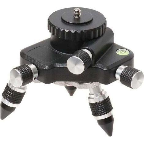 Adaptateur de niveau laser – Base rotative à 360° pour connecteur de trépied de niveau laser de ligne, base de trépied pivotante pour adaptateur de niveau de 6,35 mm et 5/8" (1/4)