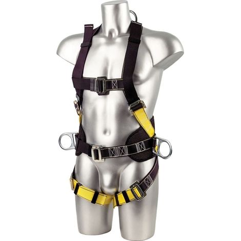 Portwest – Harnais de sécurité 2 points – Sangle en nylon – Norme EN 358 et EN 361 – Ceinture matelassée – Boucles métalliques – Anneaux latéraux en D