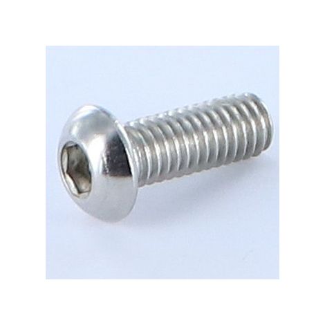 Vis métaux BHC (Tête Bombée Hexagonal creux) M8X12 Filetage total Clé de 5 HC5 Inox A4-10 pièces