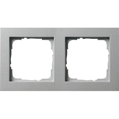 Gira E2 Cadre Aluminium Thermoplastique Screwless 2-fach (1/2)