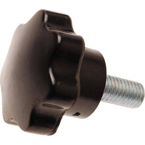 Poignée Rotative avec Filetage Mâle - 55 x 57 x 65 mm - Acier, Prise Ergonomique - Fixation Fiable et Pratique - D-Work
