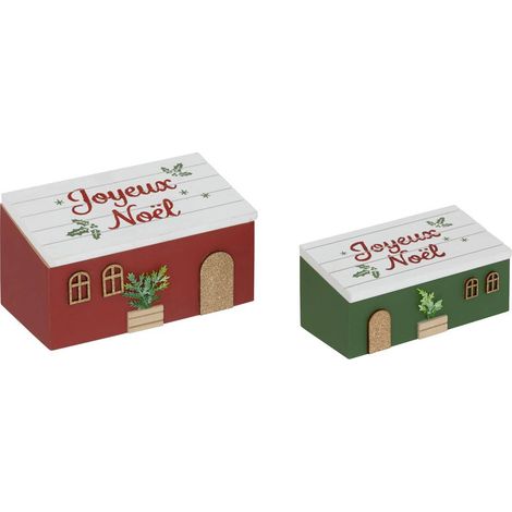 Casa di scatole di legno x2 - Feeric lights & christmas (1/5)