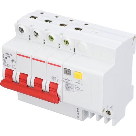 Miniatur-C32 4P+N-Differenzialschutzschalter 30mA Leckstromschutz ländliches Netz 400V, modularer Schalter für elektrische Sanierungen. (1/5)