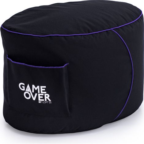 Game Over - Repose Pied Pouf De Jeu, repose-pieds de jeu résistant à l'eau, repose-pieds ergonomique d'intérieur et d'extérieur 60x42x40 cm, poches latérales pour manettes - Peau de dragon (1/5)
