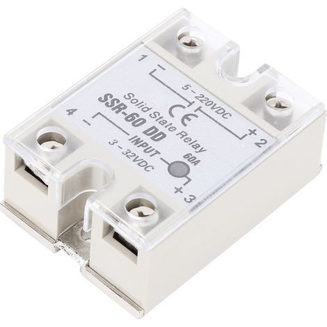Relais à semi-conducteurs DC SSR avec interrupteur sans contact, haute qualité SSR60 DD 5-220VDC (1/4)