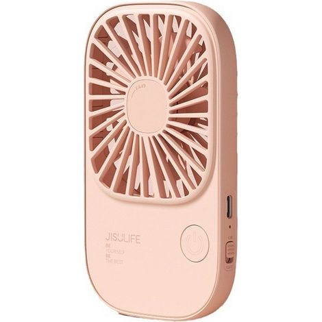 Mini-USB-Taschenventilator, wiederaufladbar, 3 Geschwindigkeitsstufen, Akku-Ventilator für Mädchen, Kinder, Männer, Reisen, Pink (1/2)
