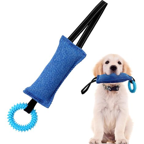 Unzerstörbares Hundespielzeug, interaktives Hundespielzeug, Kauseilspielzeug für Hunde, Geschenk (blau) (1/5)