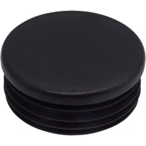 Lot de 20 bouchons ronds de 60 mm pour tuyaux, capuchons en plastique noir pour poteaux de clôture, bouchons de tuyaux, noir RAL 9005 (1/5)