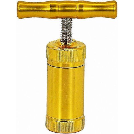 Outils de presse à épices robustes en aluminium anodisé, finition lisse argentée et dorée (1/4)