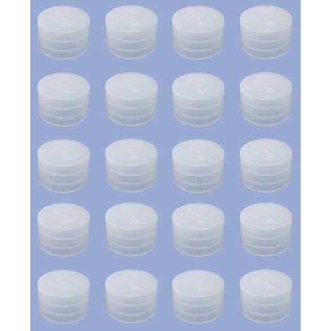20x Embout de tube enveloppant rond 18x18mm transparent chaise meuble cache bouchon capuchon protection emboitant (1/2)