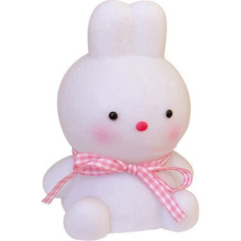 Ortviai Veilleuse Lapin Mignon en Plastique – 9 x 8 x 13 cm, lumière douce, sans fil, pile intégrée (1/5)