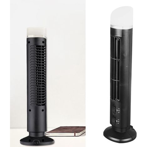 Ventilateur Tour Ventilateur portable USB sans Lames Lumière Bureau ABS écoénergétique facile à nettoyer - Lot complet (1/5)