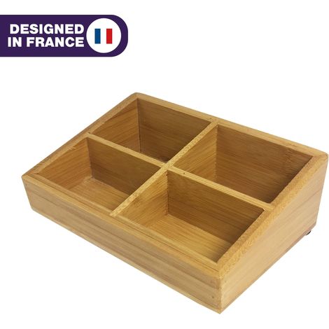 JVD - Porte-sachets Stylus en bambou FSC, design élégant, éco-responsable, idéal pour chambres dhôtel. - Matériel professionnel (1/3)