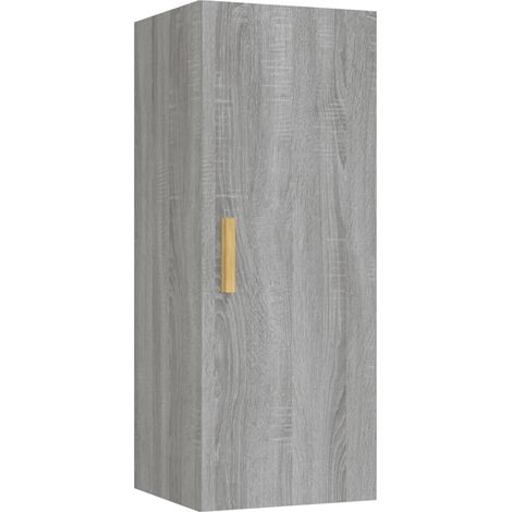 Maison Exclusive - Armadietto a Muro Grigio Sonoma 34,5x34x90 cm Legno Multistrato