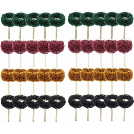 EASYCOMFORT 40Pcs 1"(25mm) Roue abrasive Roue de polissage pour Dremel Outil rotatif (1/5)