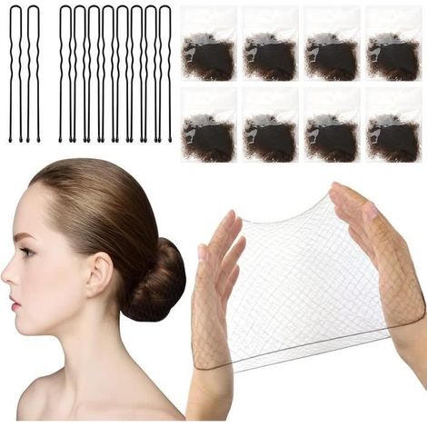 Filet à Cheveux - Non spécifié - 50 Pièces - Élastique - Invisible - Marron (1/4)