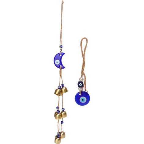 Pendentifs Œil Bleu en Métal Faits Main, Décoration Murale, Porte-Bonheur pour Bureau, Voiture, Maison (1/5)