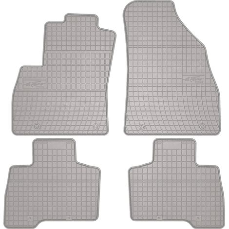 Alfombrillas de goma para coche: Fiat Qubo kombivan (2008-2020) - color gris a juego (1/5)