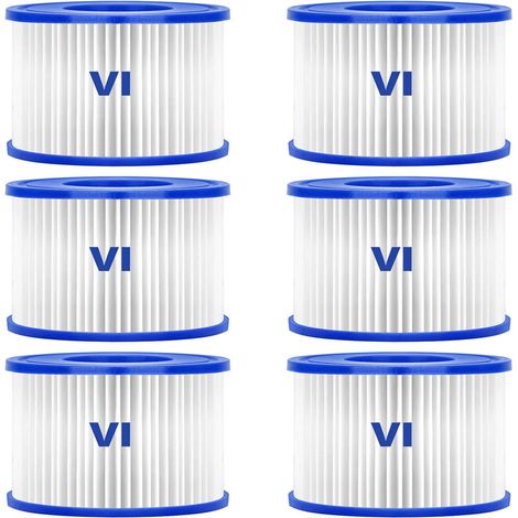 APEX 6pcs Filtre de nettoyage de piscine，Filtre Piscine pour Bestway 58323, Résistant à la corrosion, capacité de rétention de la saleté (1/5)