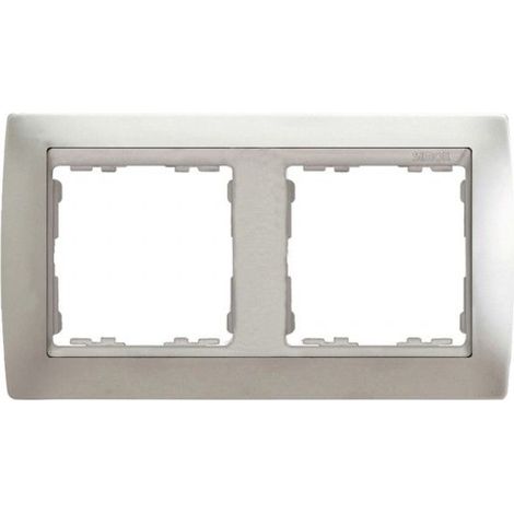 Cadre 2 éléments aluminium base aluminium mat SIMON 82 82924-33