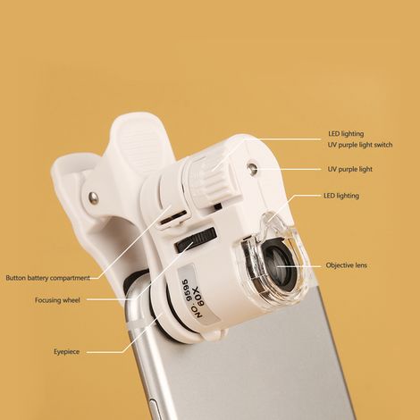 Mini microscope portable pour smartphone 60X (1/2)