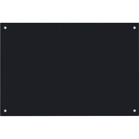 Protector antisalpicaduras para cocina con práctico sistema de protección contra salpicaduras 90 x 50 cm en vidrio templado negro 020046347 (1/5)