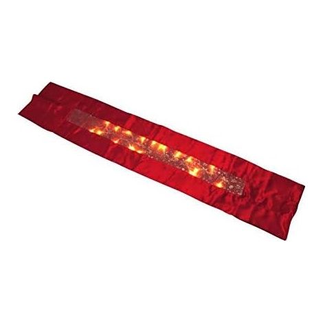 Chemin de table lumineux LED 28 x 140 cm Chaleureux rouge (1/2)