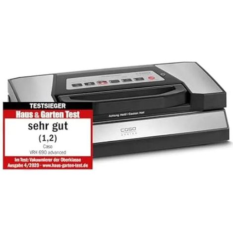 Caso Germany VRH 690 Advanced envasadora al vacío negra acero inoxidable