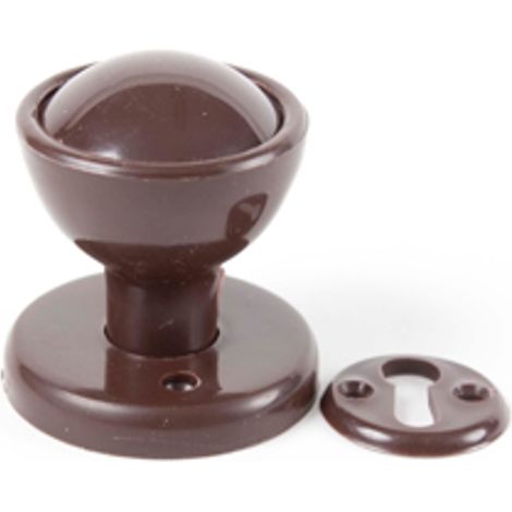 Plastic Rim / Mortice Knob Brown - 9KXPLASFURN/149 - Box of 10 (1/2)