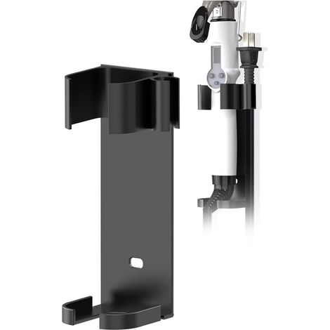 Supporto da parete nero per arricciacapelli. Adatto a dispositivi con diametro inferiore a 3,5 cm (1,38 pollici). Organizzatore per strumenti per lo styling dei capelli. (1/5)