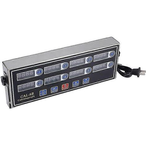 Calculatrice portable Cal-8b, minuterie numérique 8 canaux, horloge de cuisine avec affichage LCD. (1/5)