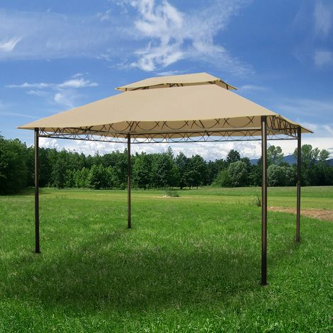 GAZEBO MOD. LUX MT 3X4 ANTRACITE E BEIGE (1/2)