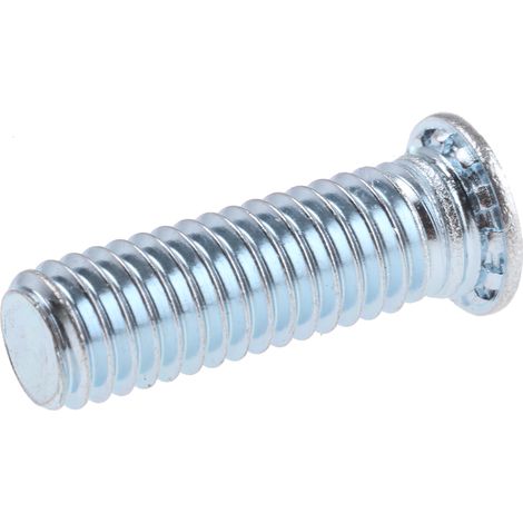 Goujon autosertissable RS PRO Acier Galvanisé et passivé, M6, longueur: 20mm ( Prix pour Sachet de 50 )