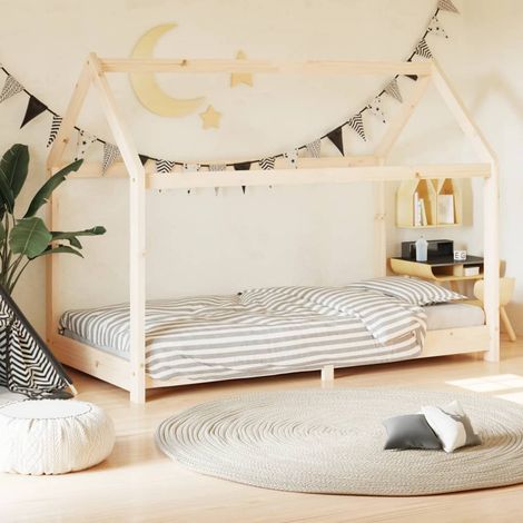 Lit simple,Lit enfant,Cadre de lit d'enfant Bois de pin massif 70x140 cm887515 (1/5)