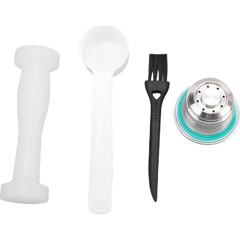 Capsules de café poreuses rechargeables en acier inoxydable, doseur Double face avec brosse, cuillère, filtre, bague d'étanchéité pour machines-outils (1/5)