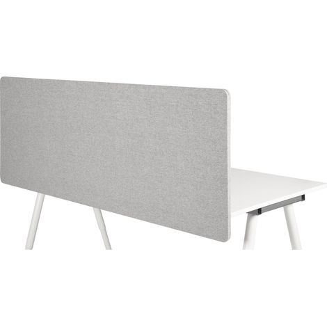 HJH Office 891009 Divisorio Acustico da Scrivania FLEXMIUT D 62 x 160 cm, Scrivania Privacy Panel, Tessuto Grigio Chiaro (1/5)